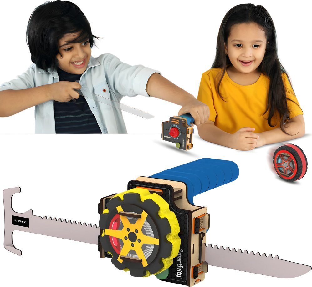 WOODEN CITY Smartivity Drewniane Mechaniczne Puzzle 3D - Szalone Kółka