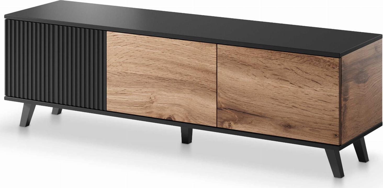 Halmar WNĘTRZARSKIE RANDOM RTV-1 stolik RTV dąb wotan/czarny (2p=1szt)