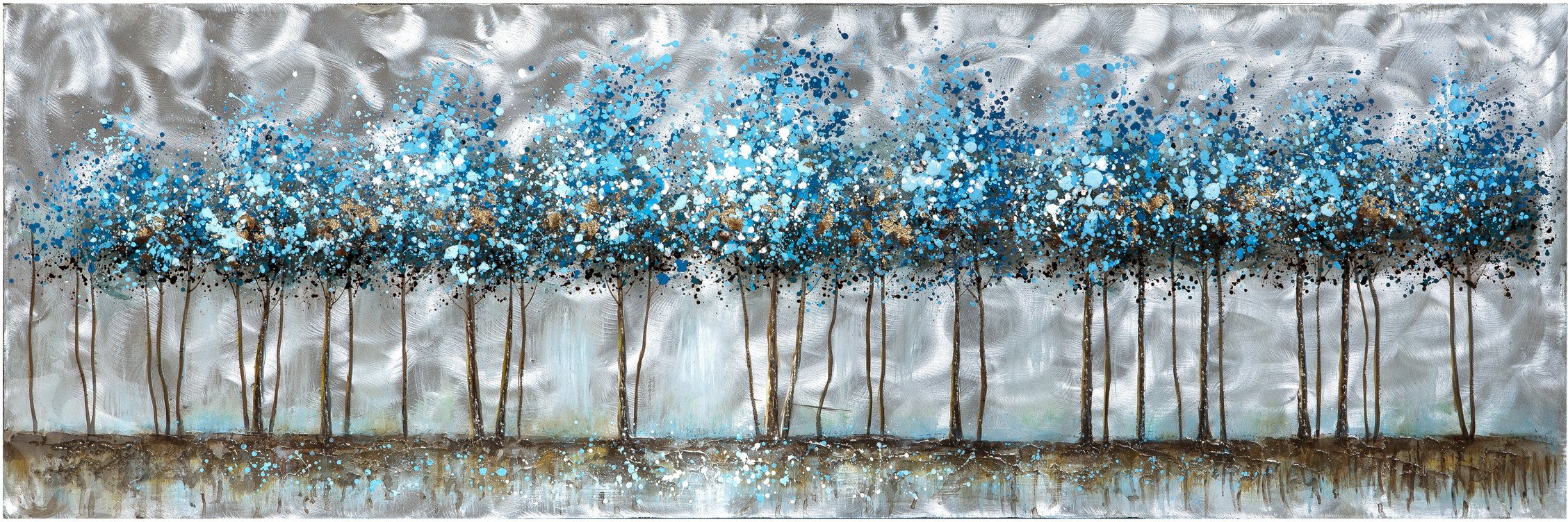 Obraz na płótnie 50x150 cm Błękitne drzewa