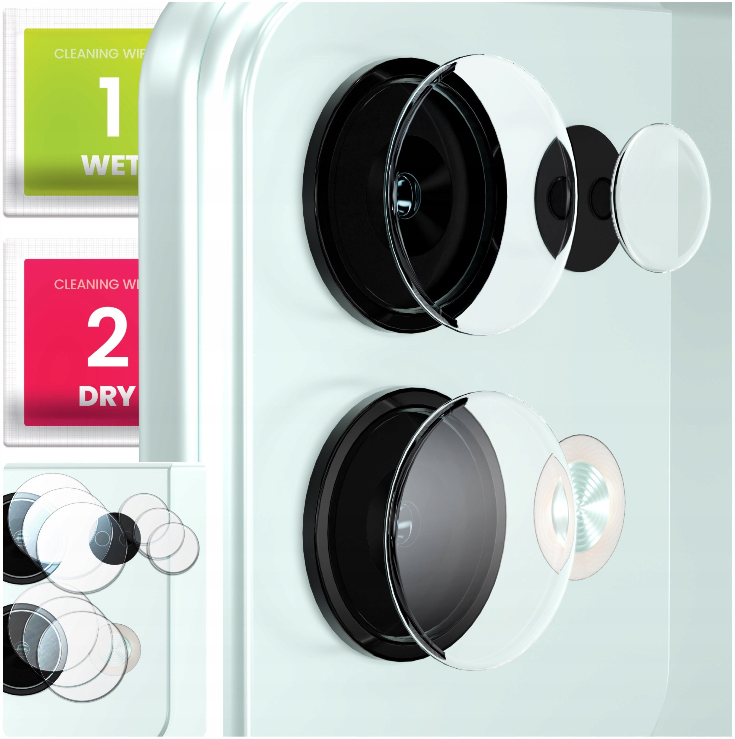 3-PAK Szkło Na Aparat Do Oppo Reno8 Pro Plus (Hartowane, Na Obiektyw, 9H)