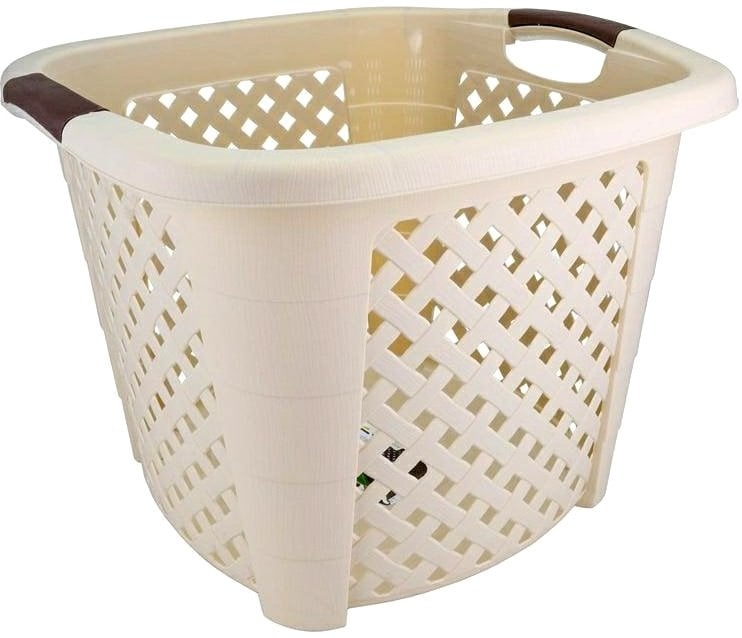 Kosz na pranie Katex Kosz kwadrat RATTAN 34l -beż / 44x44x33 cm/