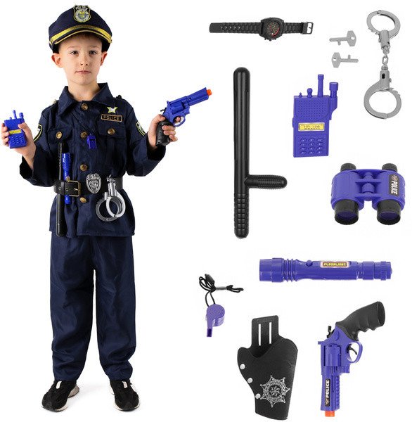 ZESTAW STRÓJ KOSTIUM POLICJANTA DLA CHŁOPCA
