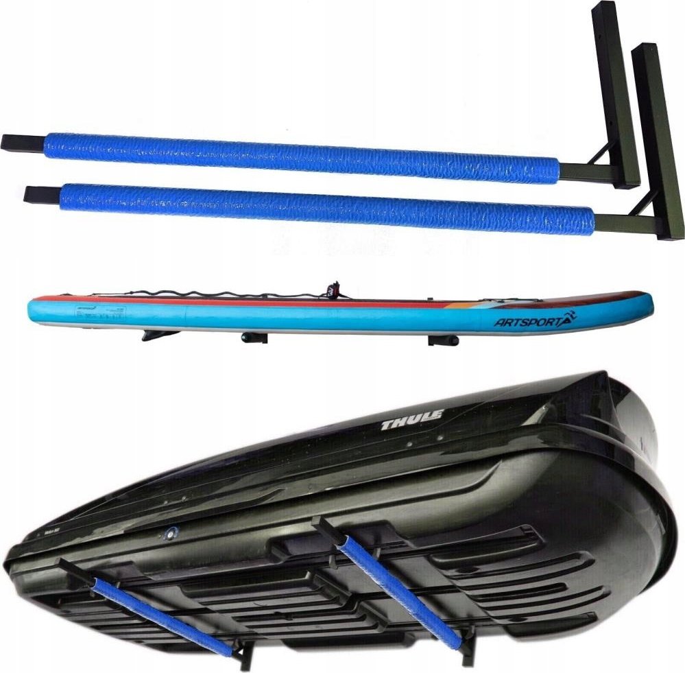 WIESZAK NA BAGAŻNIK WSB NIEBIESKI BOX SUP DACHOWY UCHWYT OCHRONA