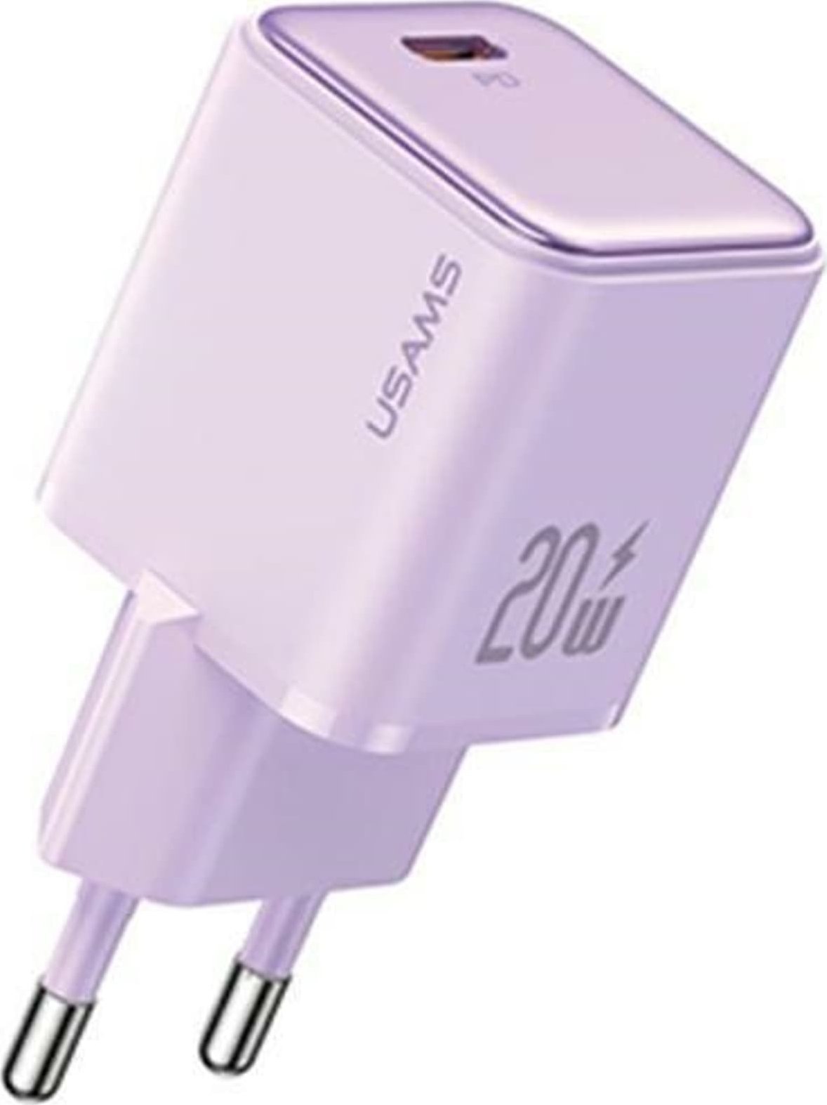 Ładowarka Usams USAMS Ład. siec. 1xUSB-C PD20W (only head) PD3.0 Fast Charging purpurowy/purple X-ron Series CC183TC03 (US-CC183)