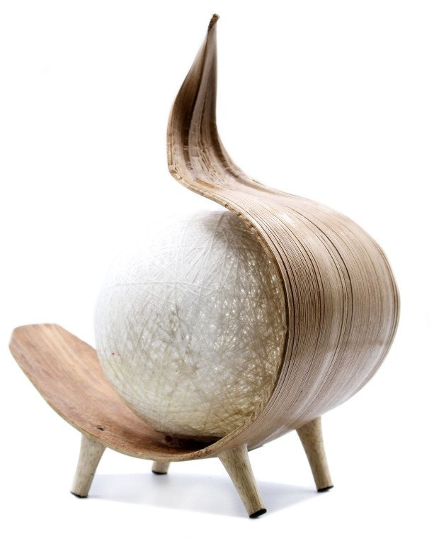 Naturalna lampa kokosowa - Twist