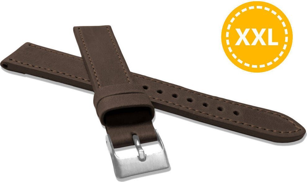 Lavvu Skórzany pasek do zegarka 18 mm XXL Lavvu LSAXC18 skóra licowa