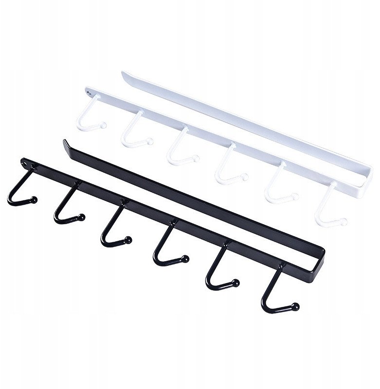 WIESZAK NA KUBKI UBRANIA Metalowy Haczyki BIAŁY