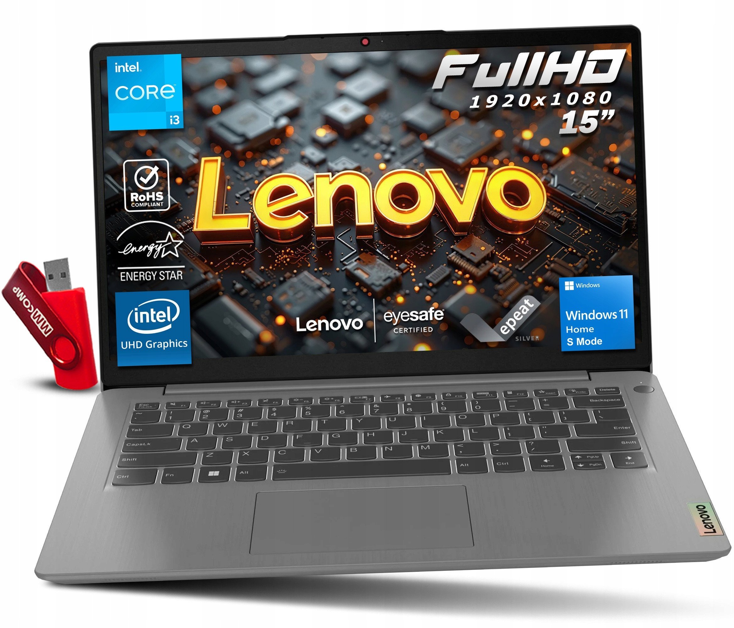 Laptop Lenovo IdeaPad Slim 3 Intel i3-N305 8GB 1TB SSD 15,6" FHD TN DOMOWY