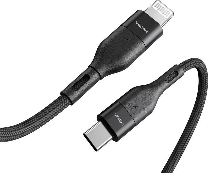 Kabel USB Veger USB-C - Lightning 1.2 m Czarny