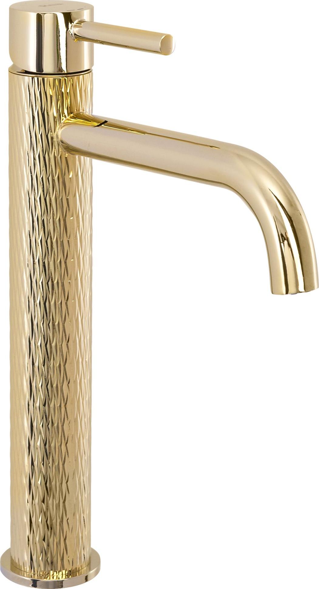 Bateria umywalkowa Rea Bateria Rea Lungo ART L.Gold Jasna Złota Wysoka Umywalkowa