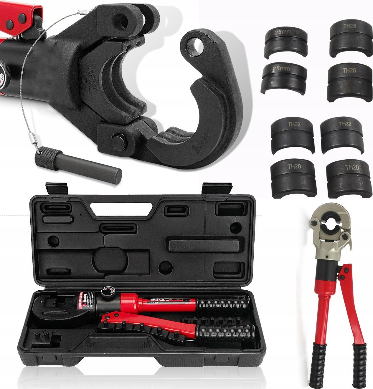 Rosfix PRASkA ZACISKARKA RUR PEX HYDRAULICZNA + ZŁĄCZKI