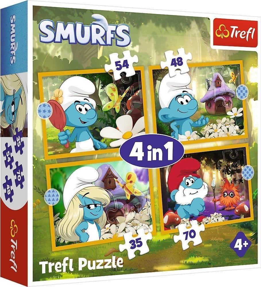 Puzzle - 4w1 - Życie w Wiosce Smerfów - The Smurfs 34664
