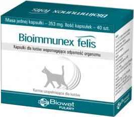 BIOWET Biowet Bioimmunex Felis Wspomaganie Odporności 40 Kapsułek