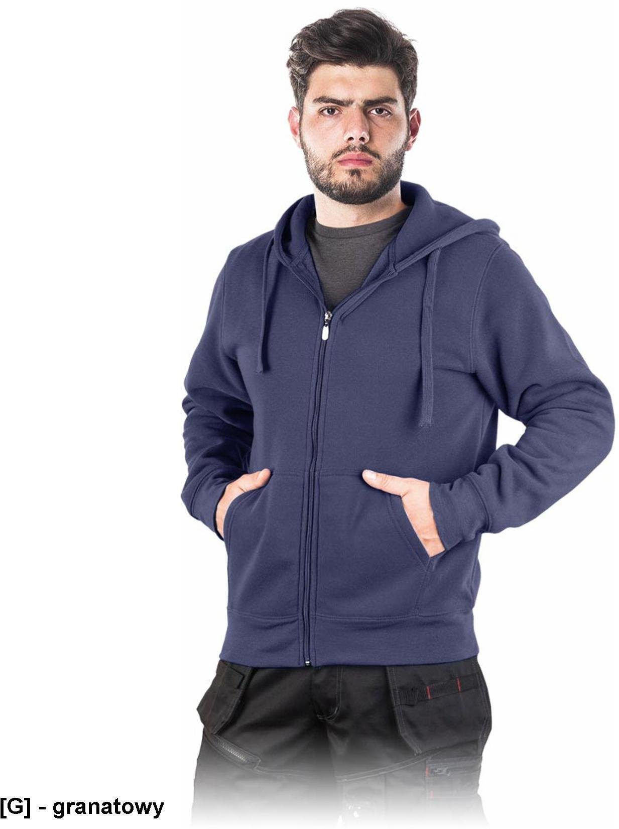 Reis SMOKER - bluza ochronna rozpinana z kapturem granatowy M