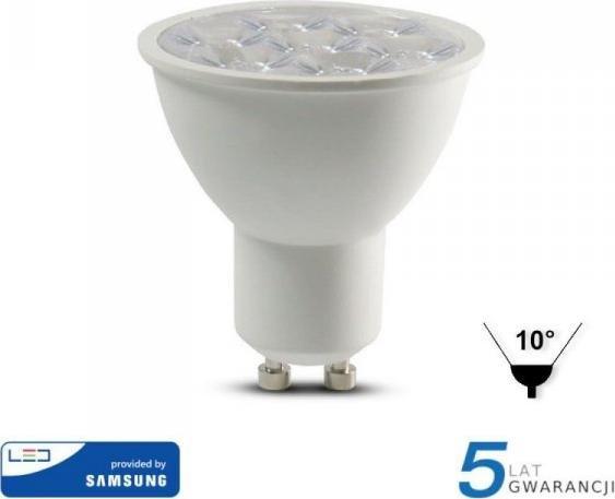 V-TAC Żarówka LED V-TAC SAMSUNG CHIP GU10 6W 10st VT-249 6400K 500lm 5 Lat Gwarancji