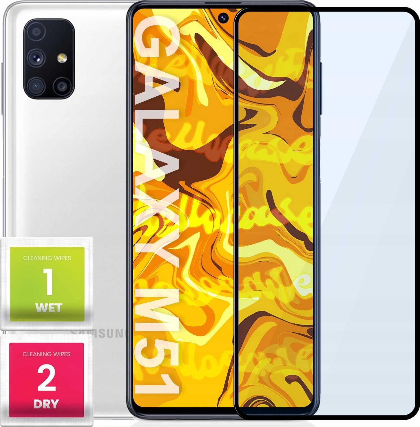 Hello Case SZKŁO HARTOWANE DO SAMSUNG GALAXY M51 PEŁNE NA CAŁY EKRAN SZKIEŁKO OCHRONNE