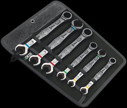 Wera Zestaw kluczy płasko-oczkowych z grzechotką z kluczem płaskim dwustronnym Joker (05020022001)