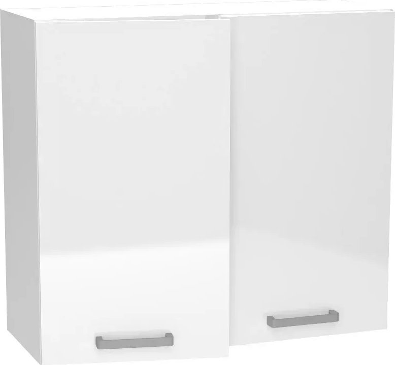 Elior Biała szafka z podwójnym ociekaczem - Elora 27X 80 cm połysk