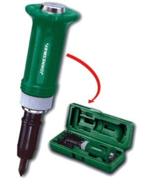 Jonnesway Wkrętak udarowy 1/2" z osłoną + końcówki 13szt. - AG010138