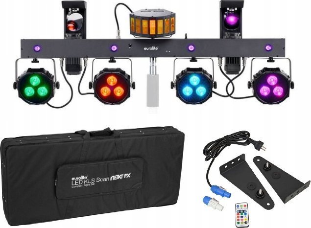 Eurolite LED KLS Scan Next FX Zestaw Świetlny z Efektem UV Pilot Torba Nowy