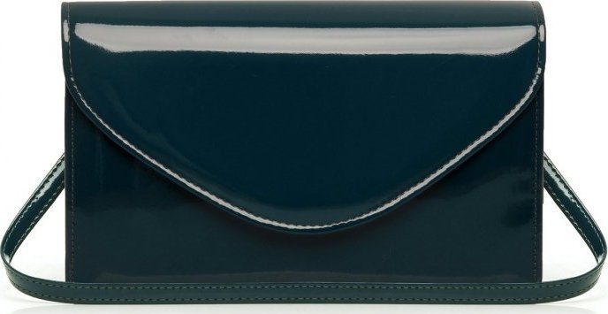 ZIELONA KOPERTÓWKA TOREBKA WIZYTOWA SOLOME S2 NA PASKU LAKIER