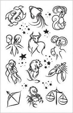 Tatuaż horoskop 8,5x13cm