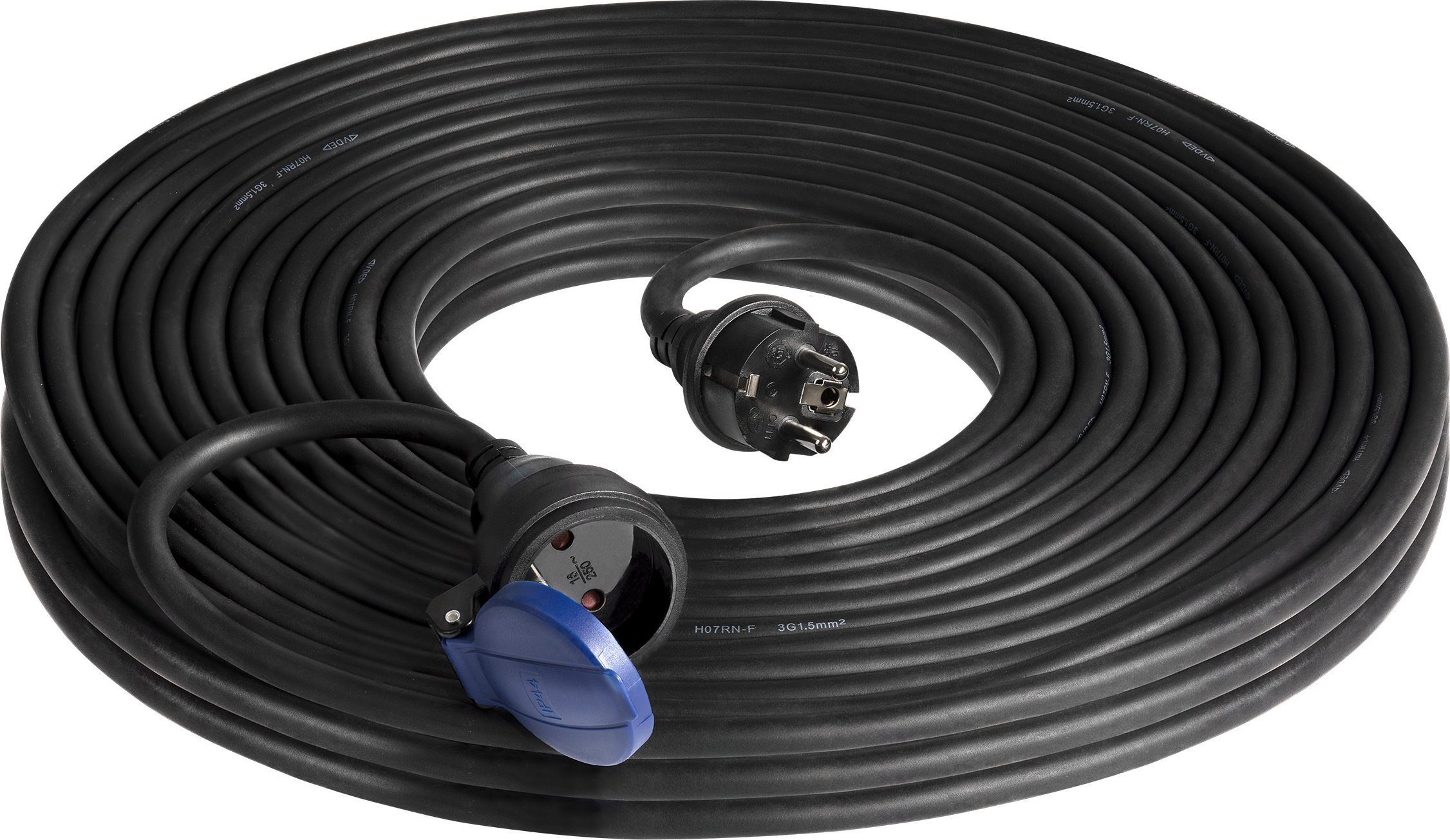 Orno Przedłużacz warsztatowy bryzgoszczelny IP44, 1x2P+Z 30m,kabel gumowy olejoodporny H07RN-F 3x1,5mm?, 230VAC/16A