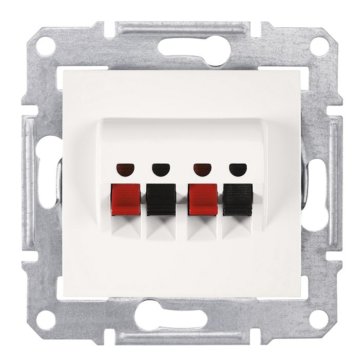 Schneider Electric Gniazdo głośnikowe podwójne SEDNA bez ramki kremowe - SDN5400123