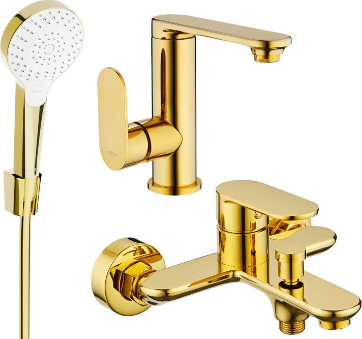 Mexen Mexen Milo R05 zestaw wannowy, złoty - 713053R05-50