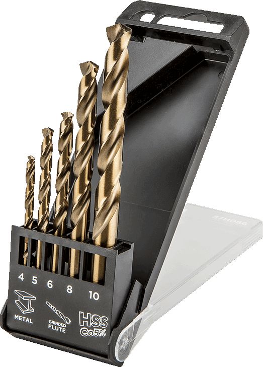 Wiertło Topex do metalu kobaltowe walcowe 4 5 6 10 8mm zestaw (57H086)
