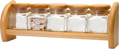 Rotho Przyprawnik półka z 5 pojemnikami na przyprawy