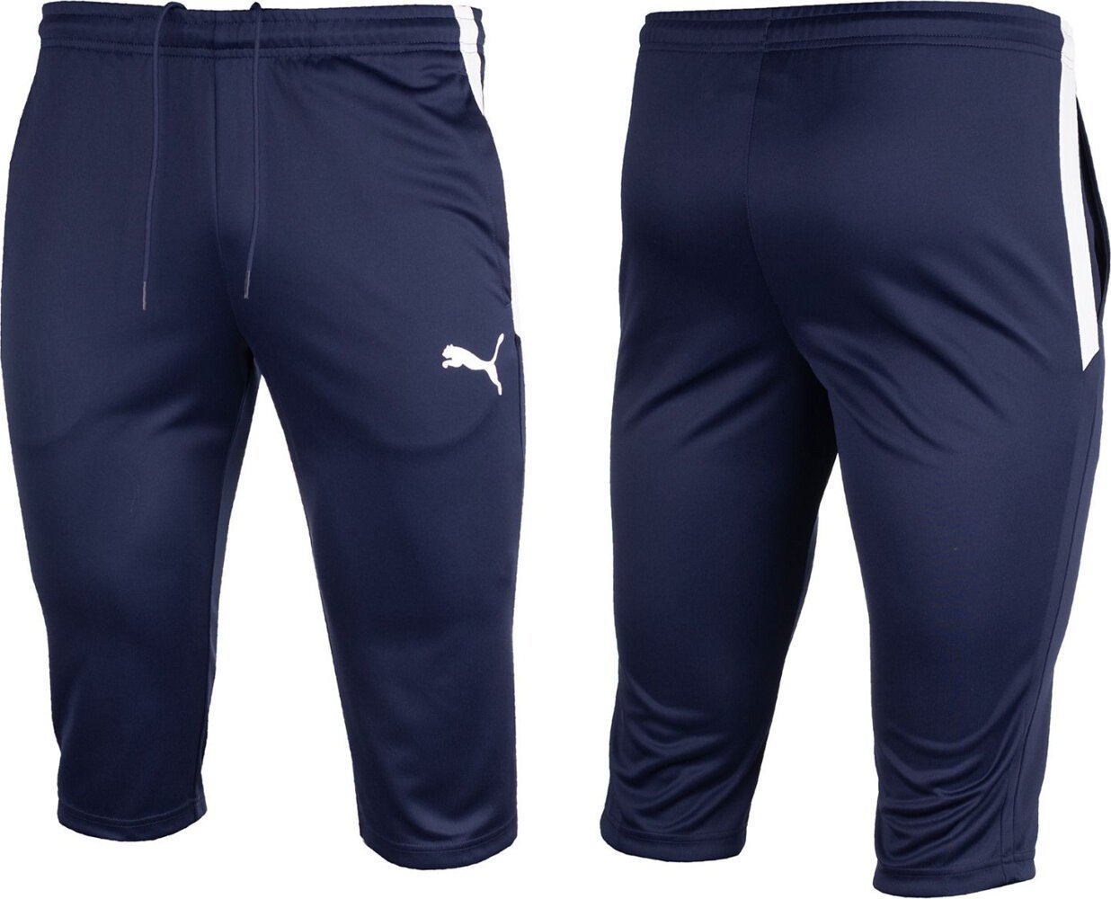 Puma Spodnie męskie Puma teamLIGA Training 3/4 Pants granatowe 657271 06 S