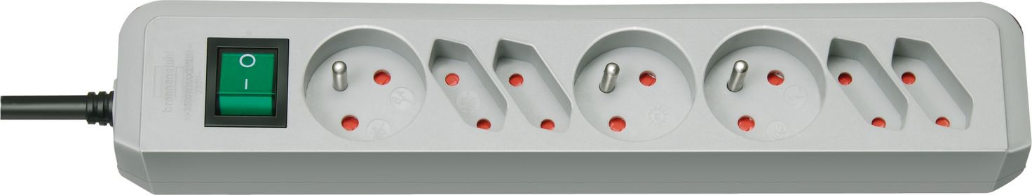 Listwa zasilająca Brennenstuhl Eco-Line 7 gniazd 1.5 m szara (1150754)