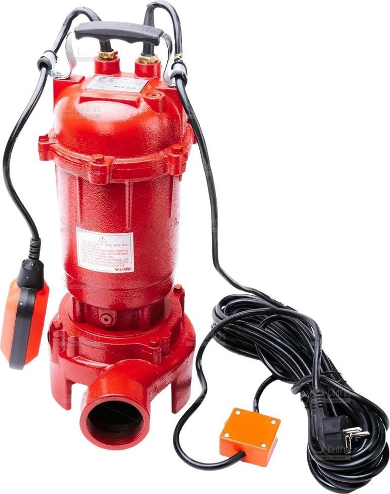 Cedrus Pz750-r Pompa Do Ścieków Zanurzeniowa Z Rozdrabniaczem Zatapialna Do Wody Brudnej Czystej Ogrodowa Żeliwna Pływak 19000 L/h - Ewimax - Oficjaln