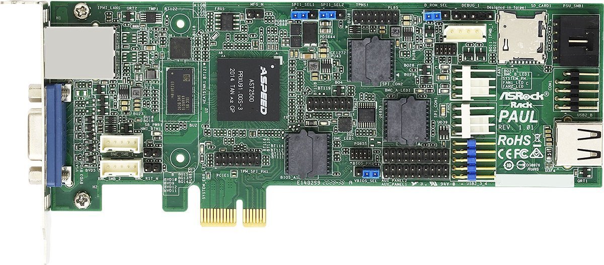 ASRock ASRock Rack PAUL Fernwartungskarte Low-Profile ASPEED AST2500