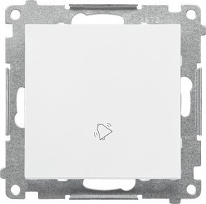 Kontakt-Simon Przycisk dzwonek Kontakt-Simon 55 TD1.01/111 moduł 10 AX, 250V~, szybkozłącza biały mat