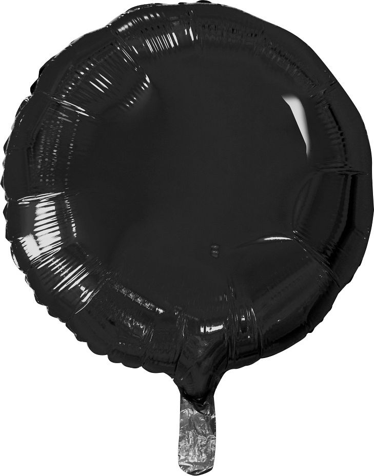 GoDan Balon foliowy OKRĄGŁY, czarny, 18 cali