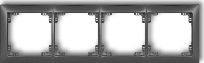 Karlik Ramka uniwersalna poczwórna z tworzywa Deco Soft grafitowy (11DRSO-4)