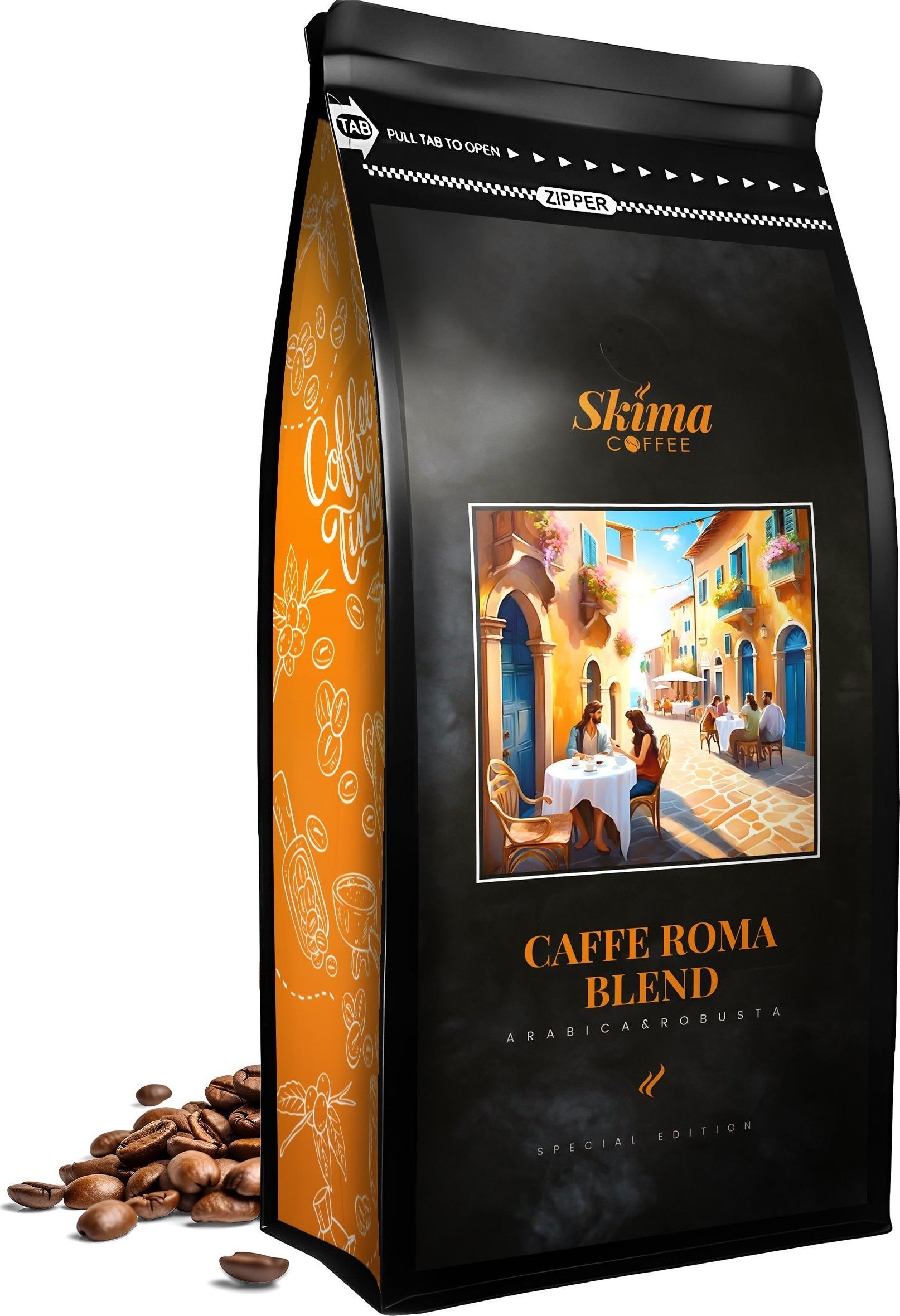 Kawa ziarnista SkimaCoffee Kawa ziarnista 1kg CAFFE ROMA BLEND (SPECIAL EDITION) do ekspresu