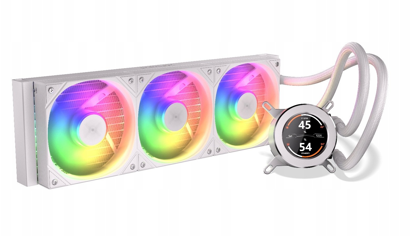 Chłodzenie wodne Krux HydroGlance 360 ARGB LCD White (KRXE005)