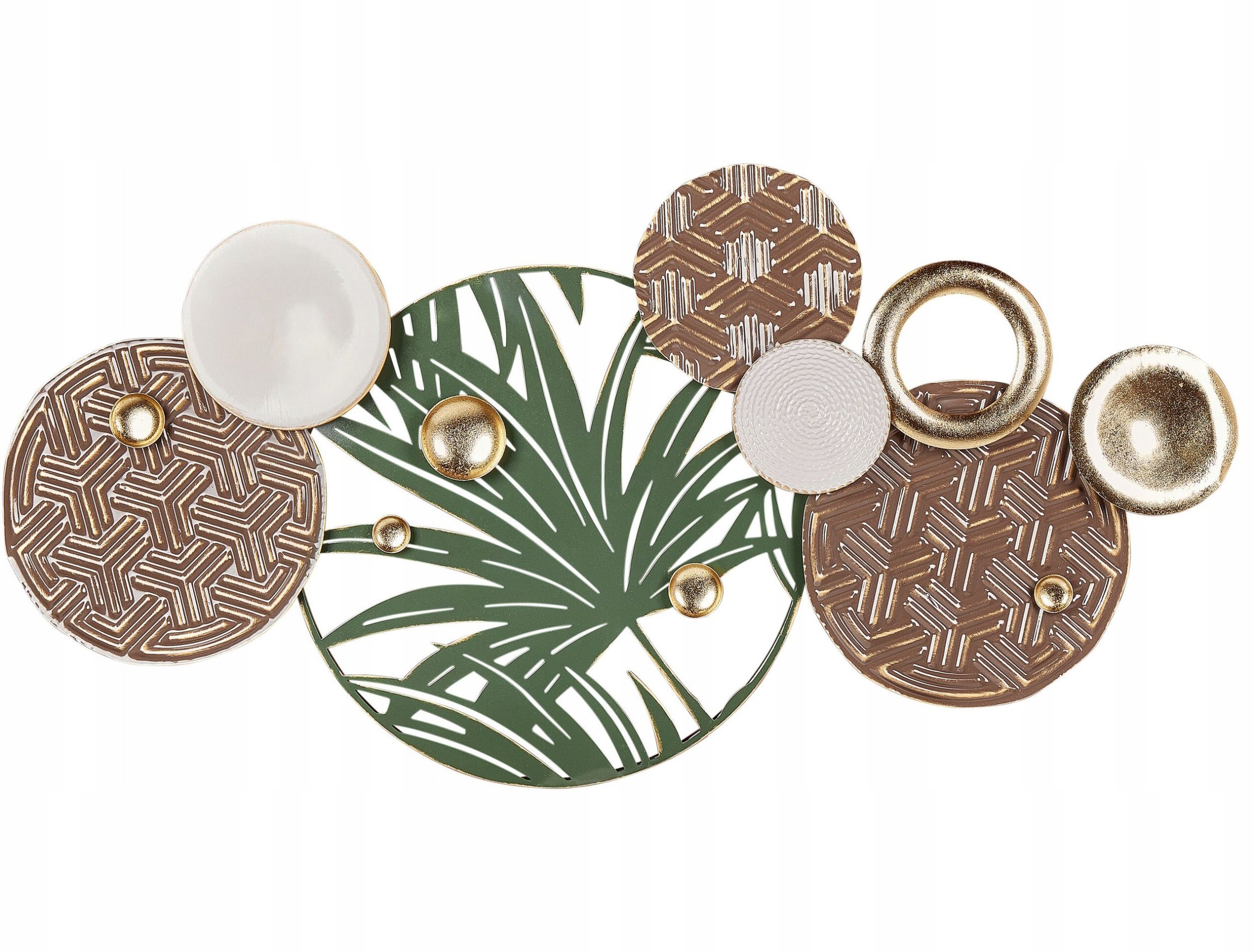 Beliani Dekoracja ścienna Liść KRYPTON Metal Kolorowy 58 cm