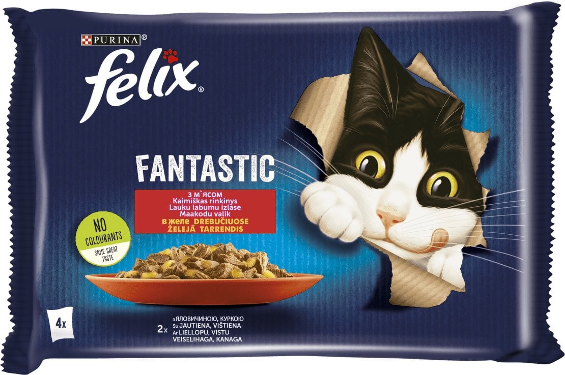 FOOD CAT FELIXSENSATION WTH SAUCE 4X85G