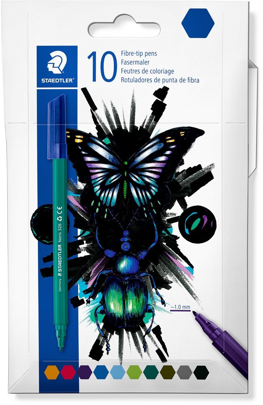STAEDTLER Fasermaler cool & cute 10er-Set im Kartonetui retail
