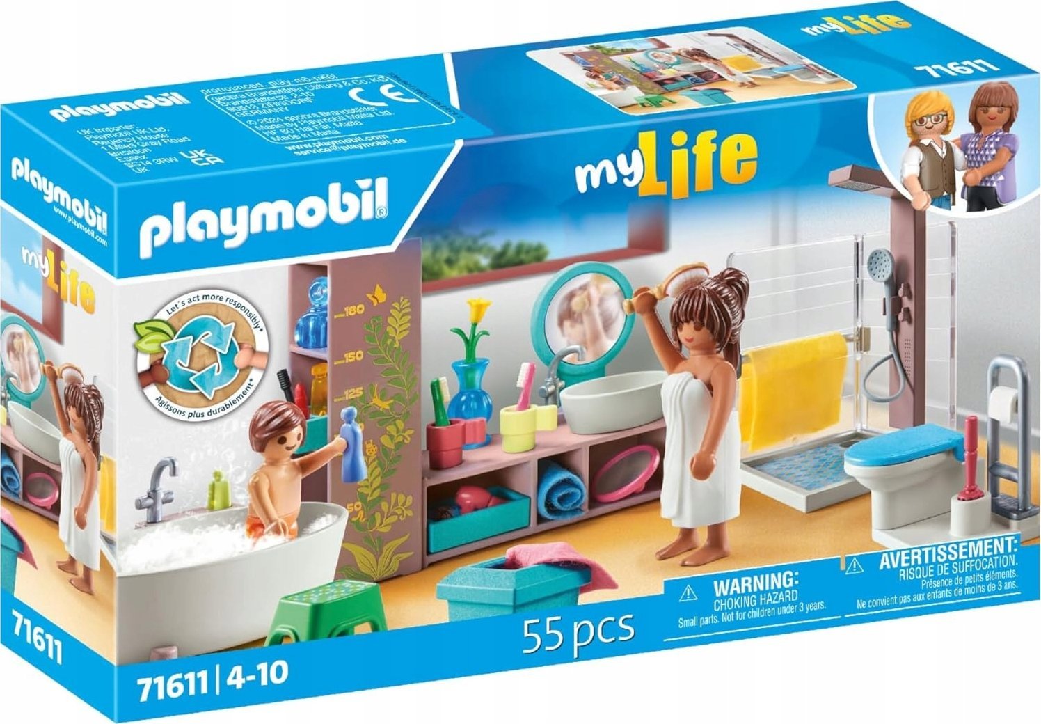 Playmobil PLAYMOBIL 71611 My Life Bathroom, construction toy