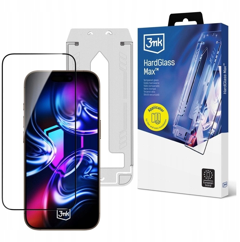 Szkło hartowane 3MK HardGlass Max z aplikatorem do Apple iPhone 17 Pro Max