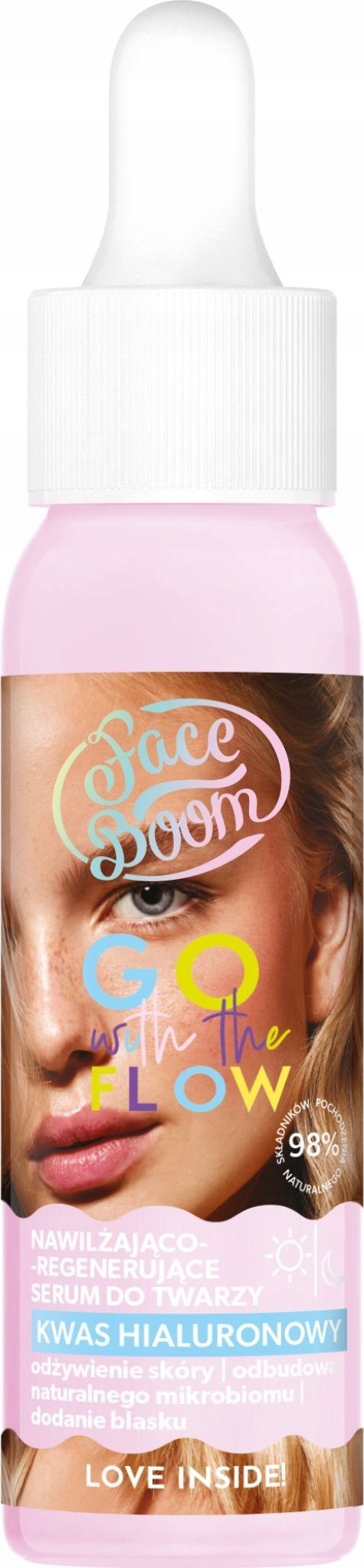 BIELENDA FaceBoom Go With The Flow Nawilżająco- regenerujące serum do twarzy Kwas hialuronowy 25 ml