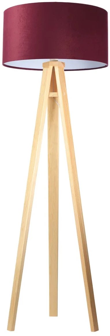Lampa stojąca HOME 50 bordowa/biała/sosna BPS KONCEPT