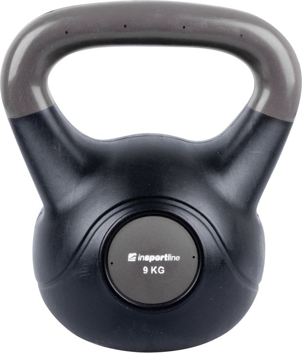 Kettlebell inSPORTline Dark bitumiczny 9 kg