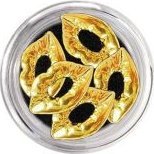 Bass Cosmetics Ozdoba metalowa - złote usta / Bass Cosmetics