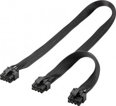 Goobay PCIe 6-pin x2 - PCIe 8-pin, 0.62m, Czarny (59714)